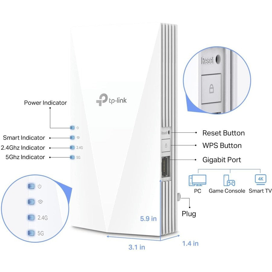 Amplificador de Señal TP-Link RE600X - vista 5