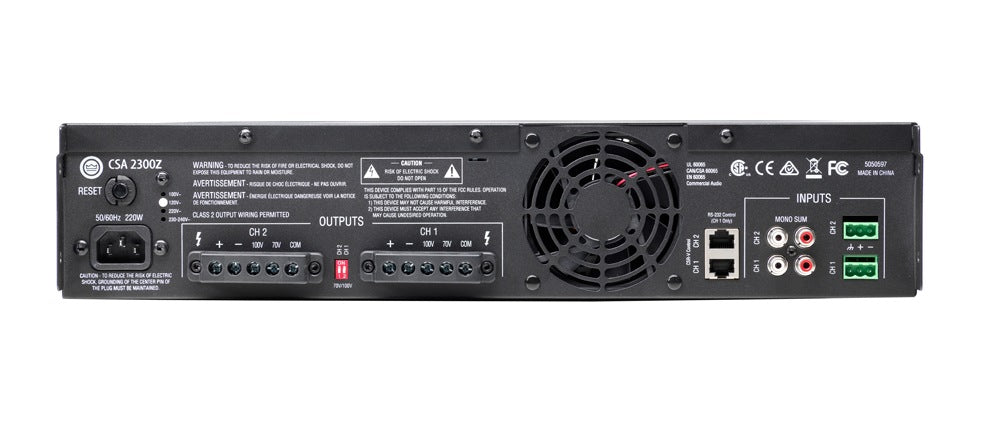 Amplificador-Grabadora JBL Commercial CSA 2300Z - vista 2