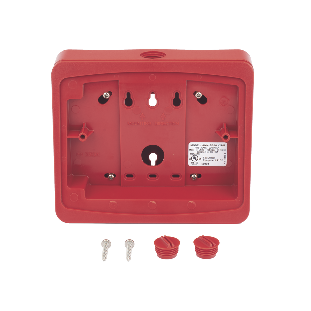 Caja de montaje en color rojo Fire-Lite ANN-SB80KIT-R