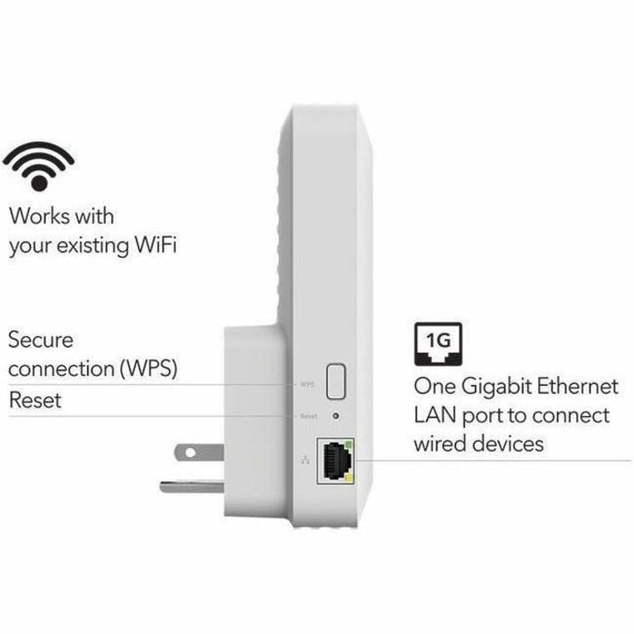 Antena Netgear EAX17 Dual Band Wi-Fi 6 IEEE 802.11 a/b/g/n/ac/ax/i 3 Gbit/s Wireless Range Extender - vista 6
