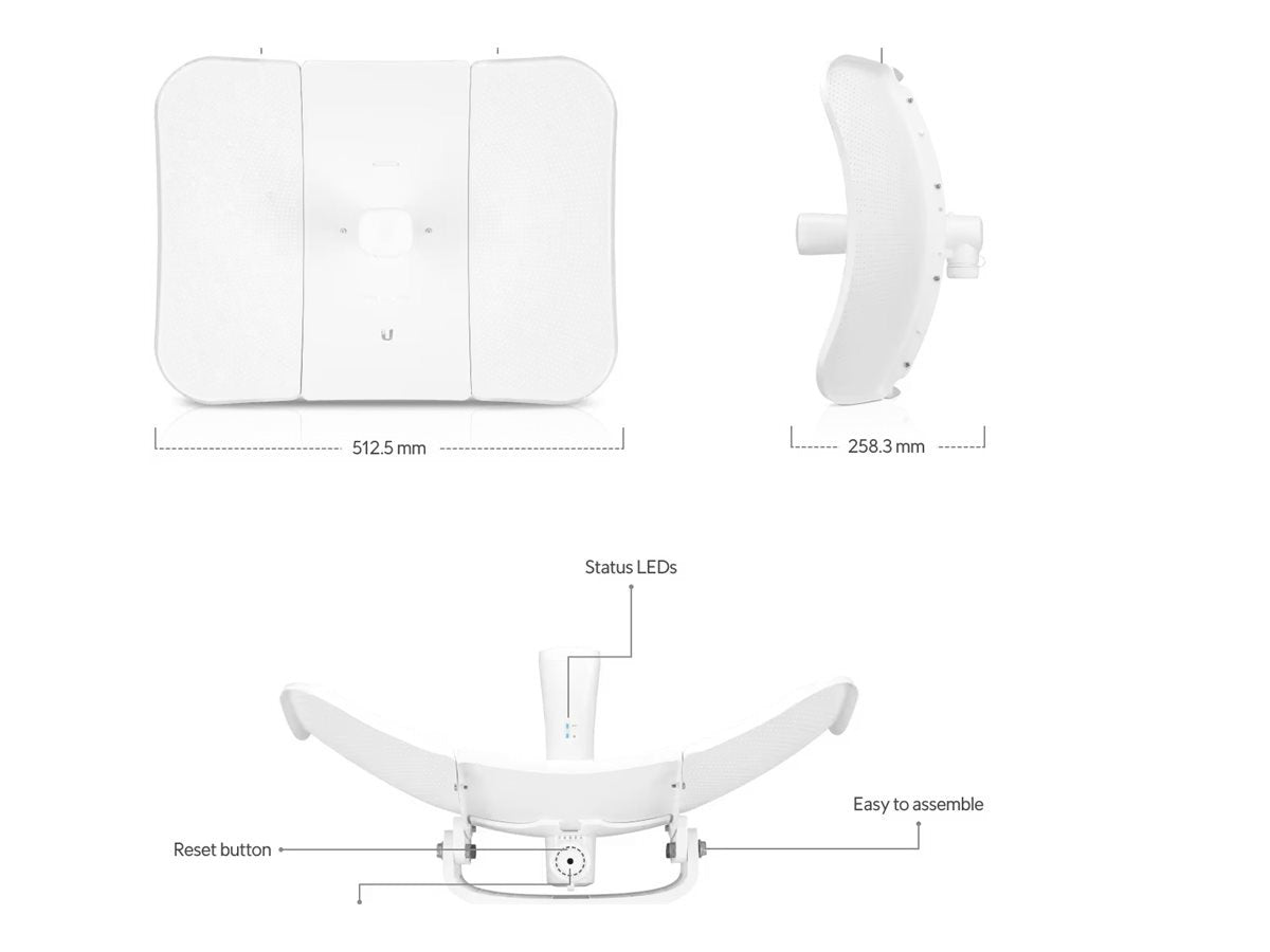 Antena Ubiquiti LiteBeam ac LBE-5AC-Gen2 - vista 2