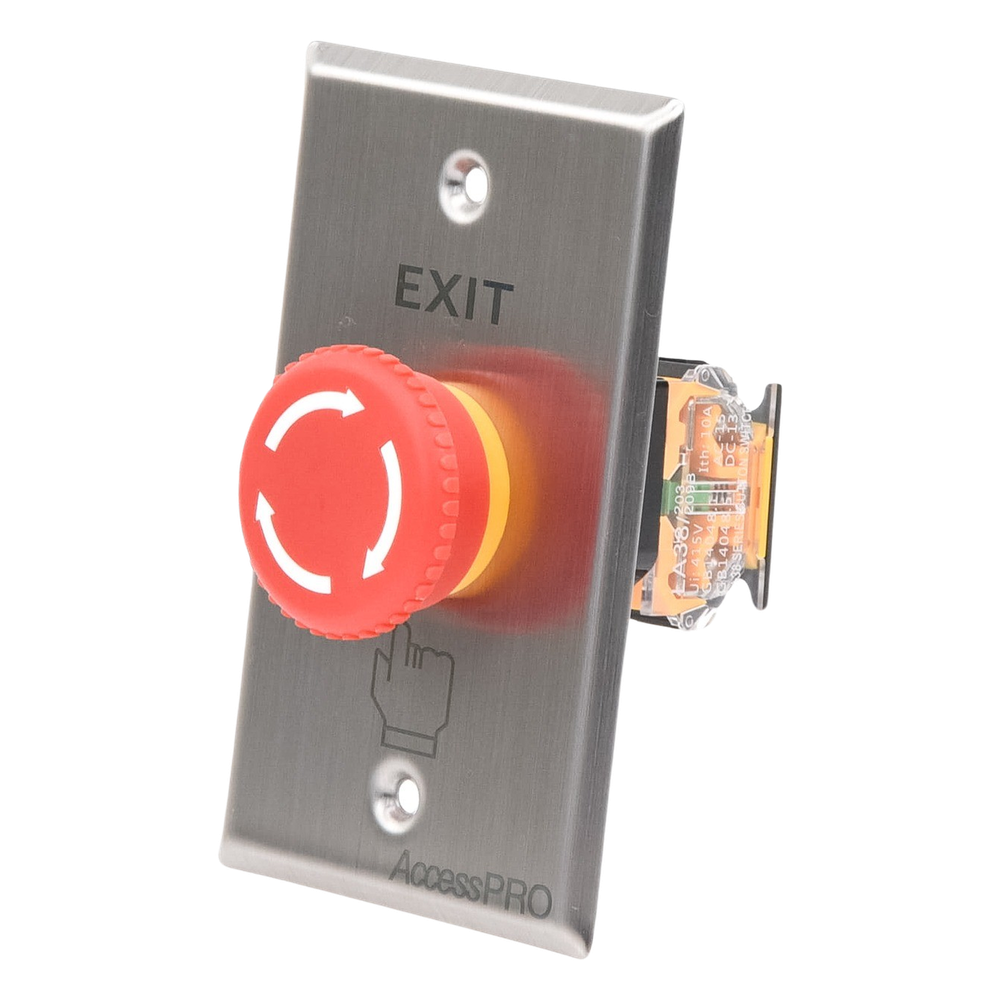 Botón de Paro de Emergencia AccessPRO APBSEMC Rojo