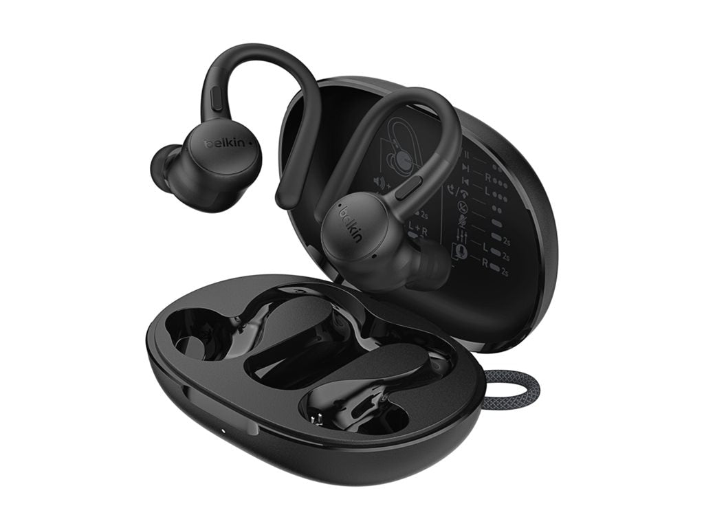 Audífonos True Wireless Belkin Wireless Bluetooth In-Ear Earbuds w/ Mic + Ear Hooks - vista 2