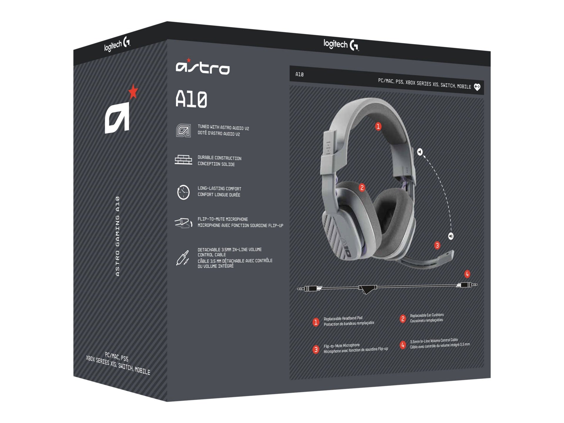 Auriculares Gaming Astro Logitech G Astro A10 Wired Gaming Headset - vista 5