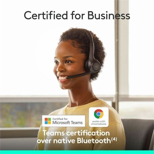 Auriculares Logitech Zone 305 Inalámbrico Sobre la cabeza Estéreo - Negro - Certificación Microsoft Teams - Bi - imagen 2