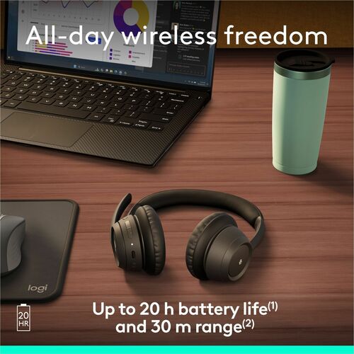 Auriculares Logitech Zone 305 Inalámbrico Sobre la cabeza Estéreo - Negro - Certificación Microsoft Teams - Bi - imagen 5