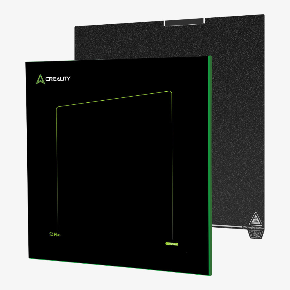 Placa de impresión Creality K2 Plus PEI Frosted: recubrimiento PEI premium con altísima adherencia, excelente resistenci