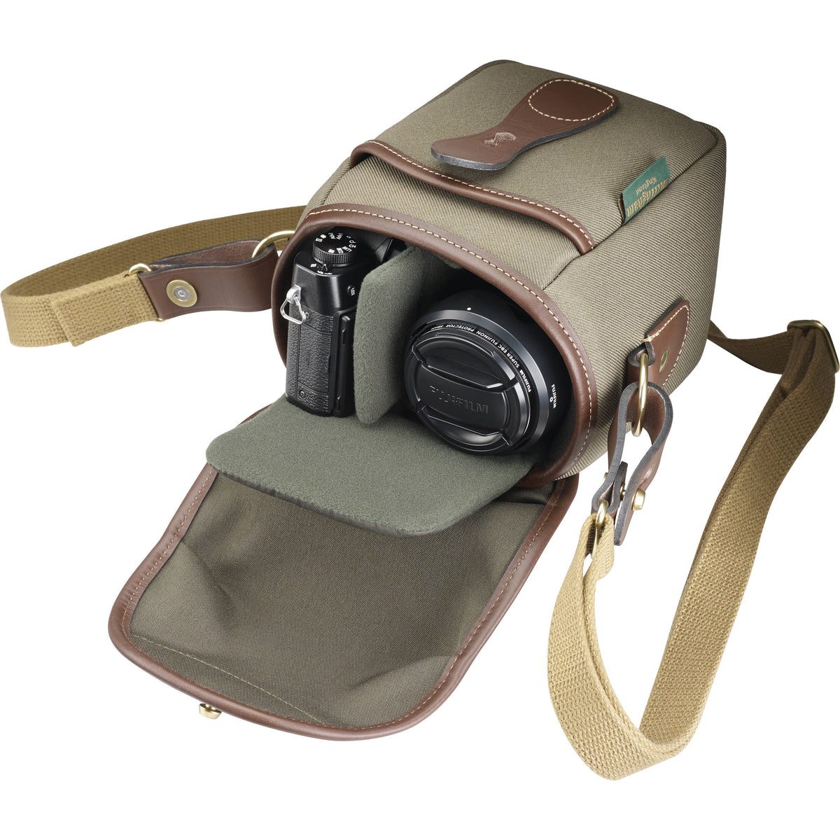 Bandolera Billingham 72 (Sage FibreNyte/Chocolate Leather Trim, 1.4L) - vista trasera