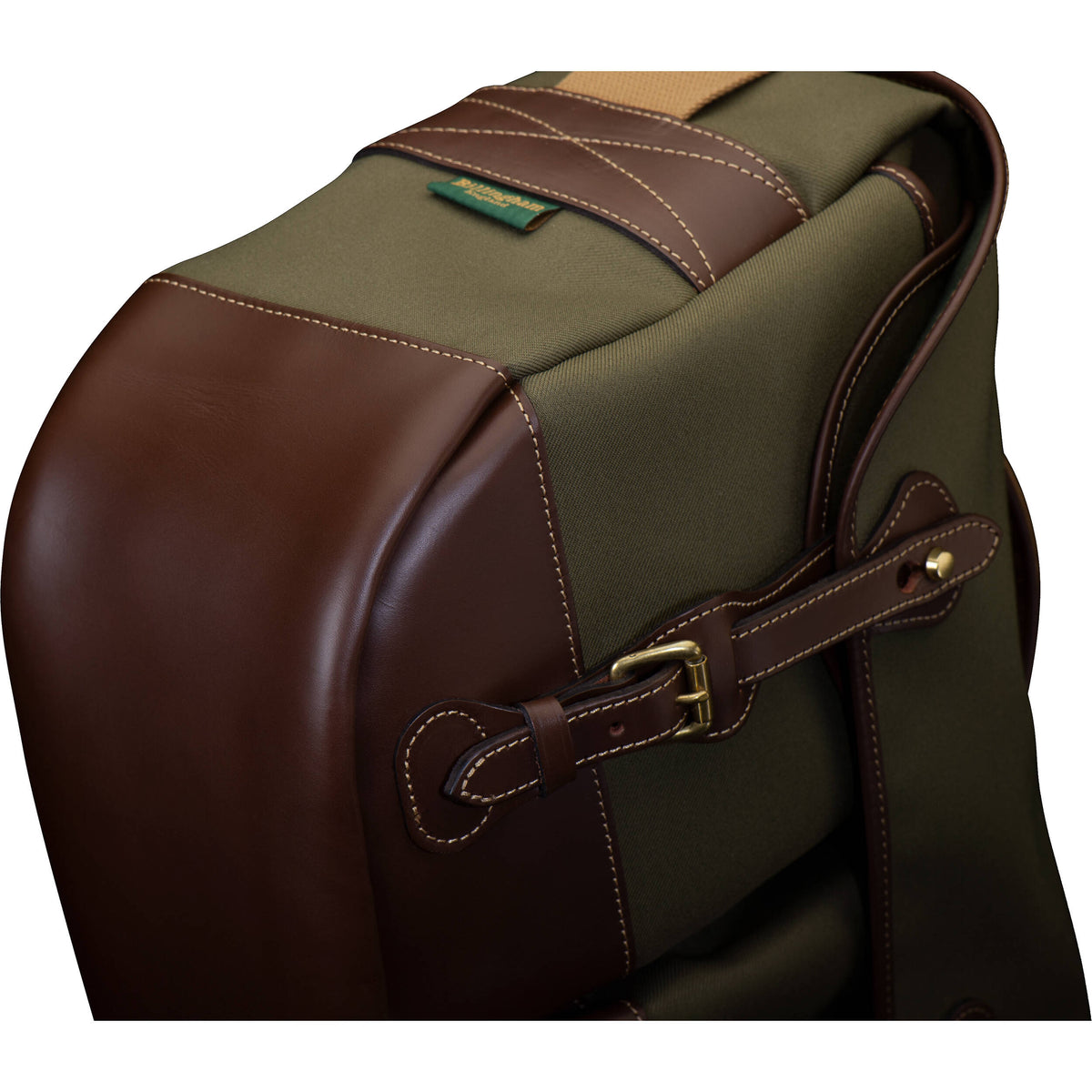 Bandolera Billingham Eventer MKII (Sage Fibrenyte y Negro Leather) - en uso