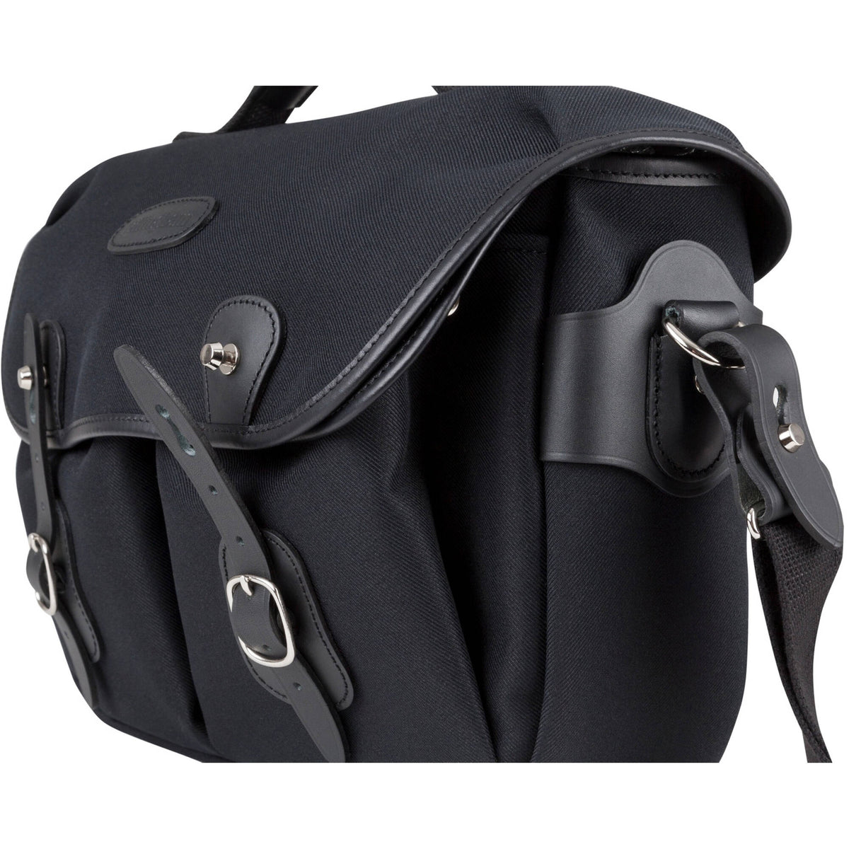 Bandolera Billingham Hadley Pro 2020 (Negro FibreNyte y Negro Leather Trim) - vista lateral