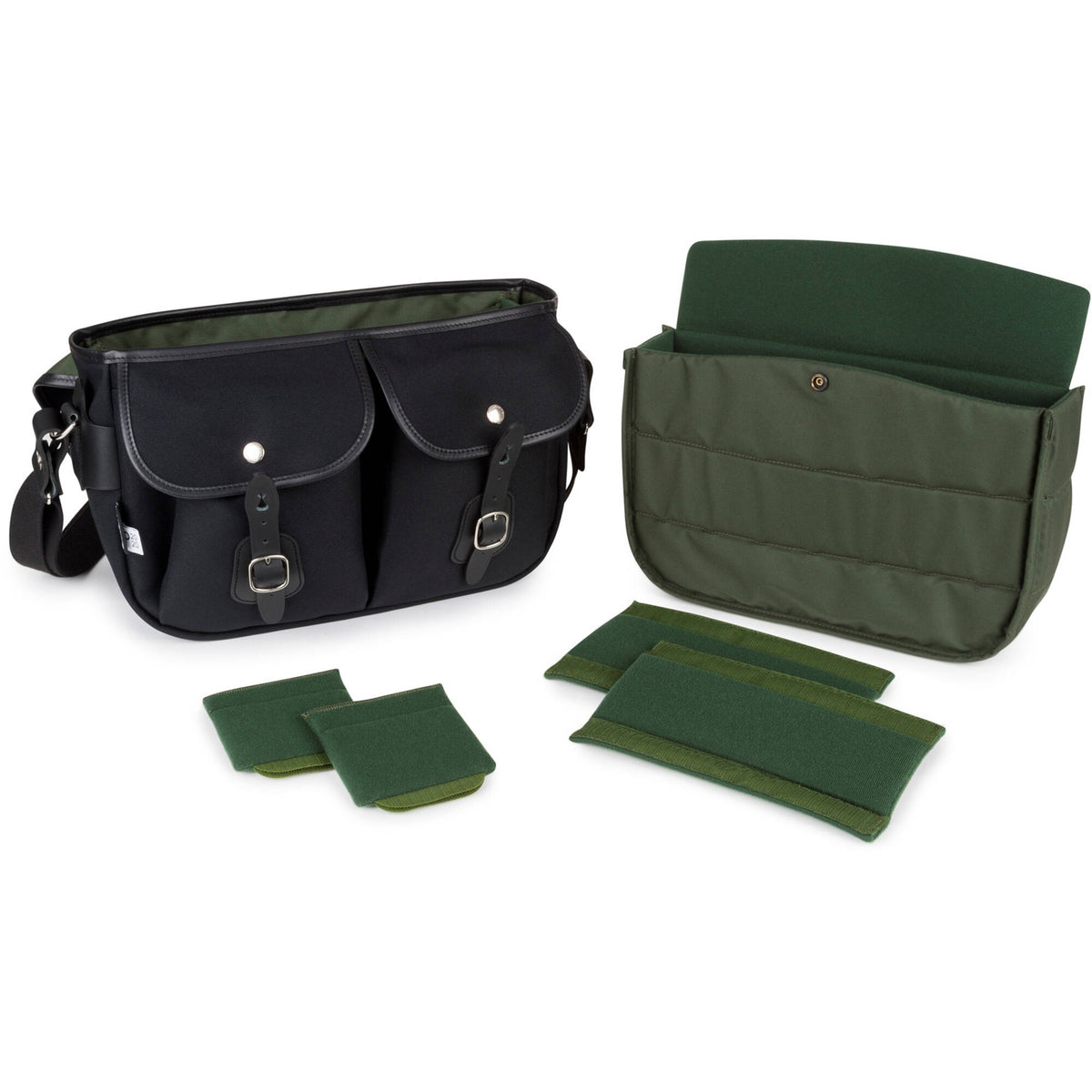 Bandolera Billingham Hadley Pro 2020 (Negro FibreNyte y Negro Leather Trim) - detalle