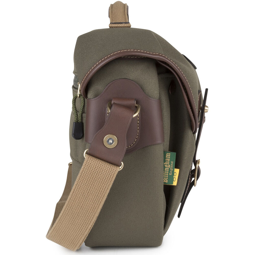 Bandolera Billingham Hadley Pro 2020 (Sage FibreNyte y Chocolate Leather Trim) - puertos y conexiones