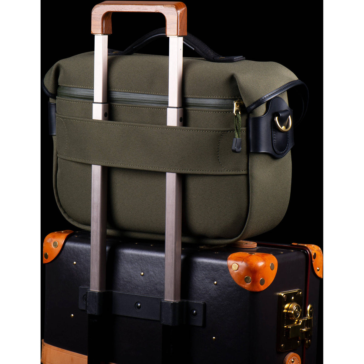 Bandolera Billingham Hadley Pro 2020 (Sage FibreNyte y Negro Leather Trim) - vista frontal