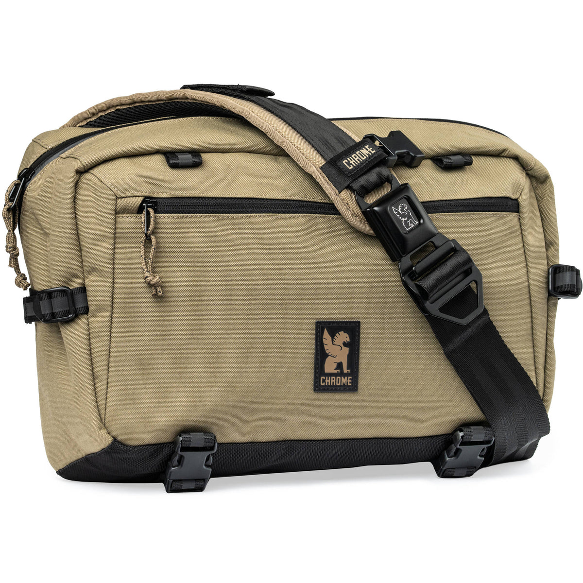 Bandolera Chrome Industries Mini Kadet Sling (Coyote, 5L) - puertos y conexiones