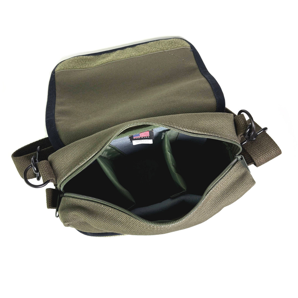 Bandolera Domke F-5XB (Limited Edition Basketweave Verde oliva) - vista frontal