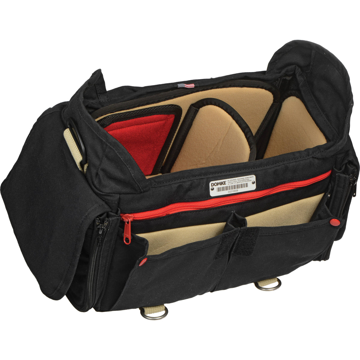 Bandolera Domke Next Generation Ledger (Negro Ruggedwear) - vista lateral