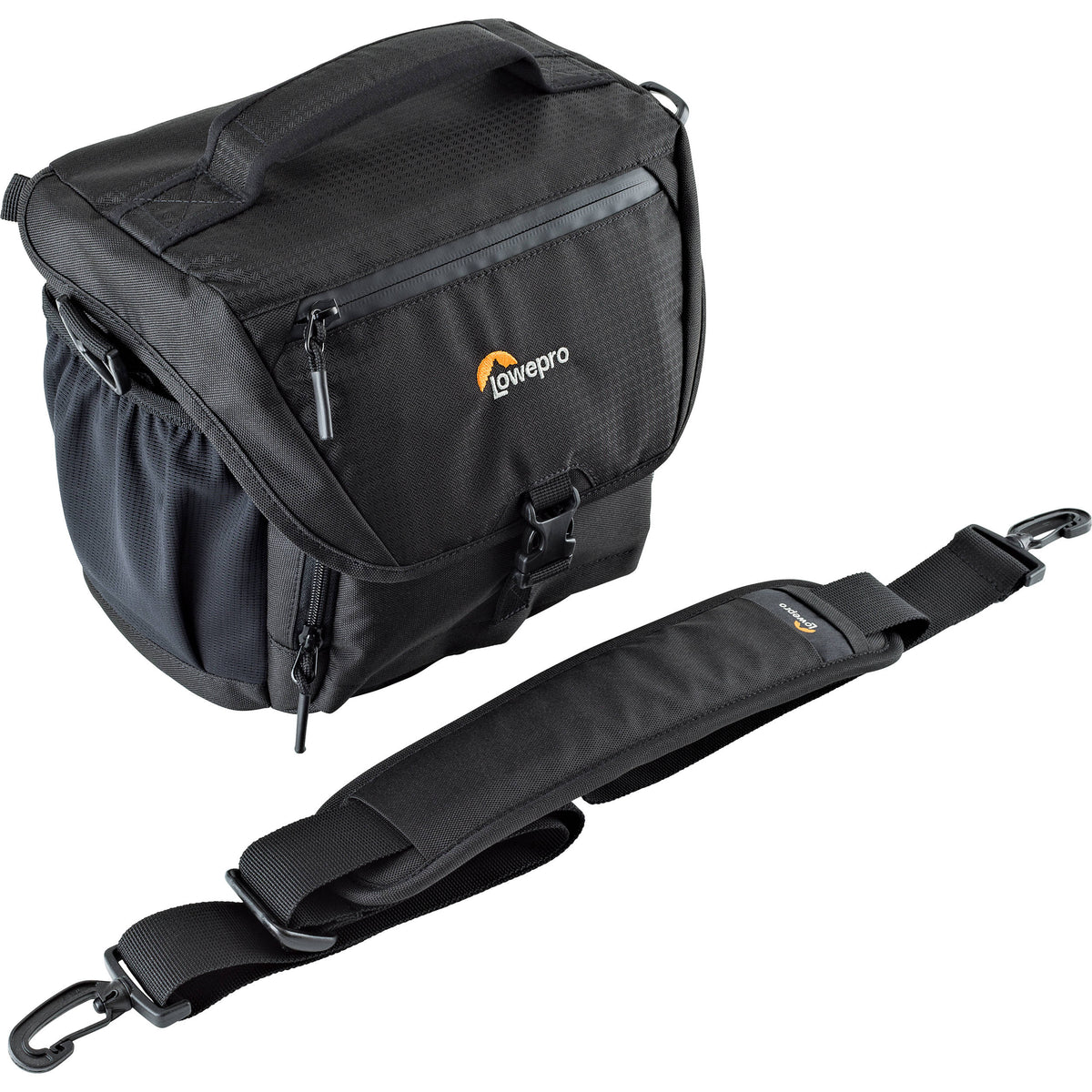 Bandolera Lowepro Nova 170 AW II (Negro) - contenido de la caja