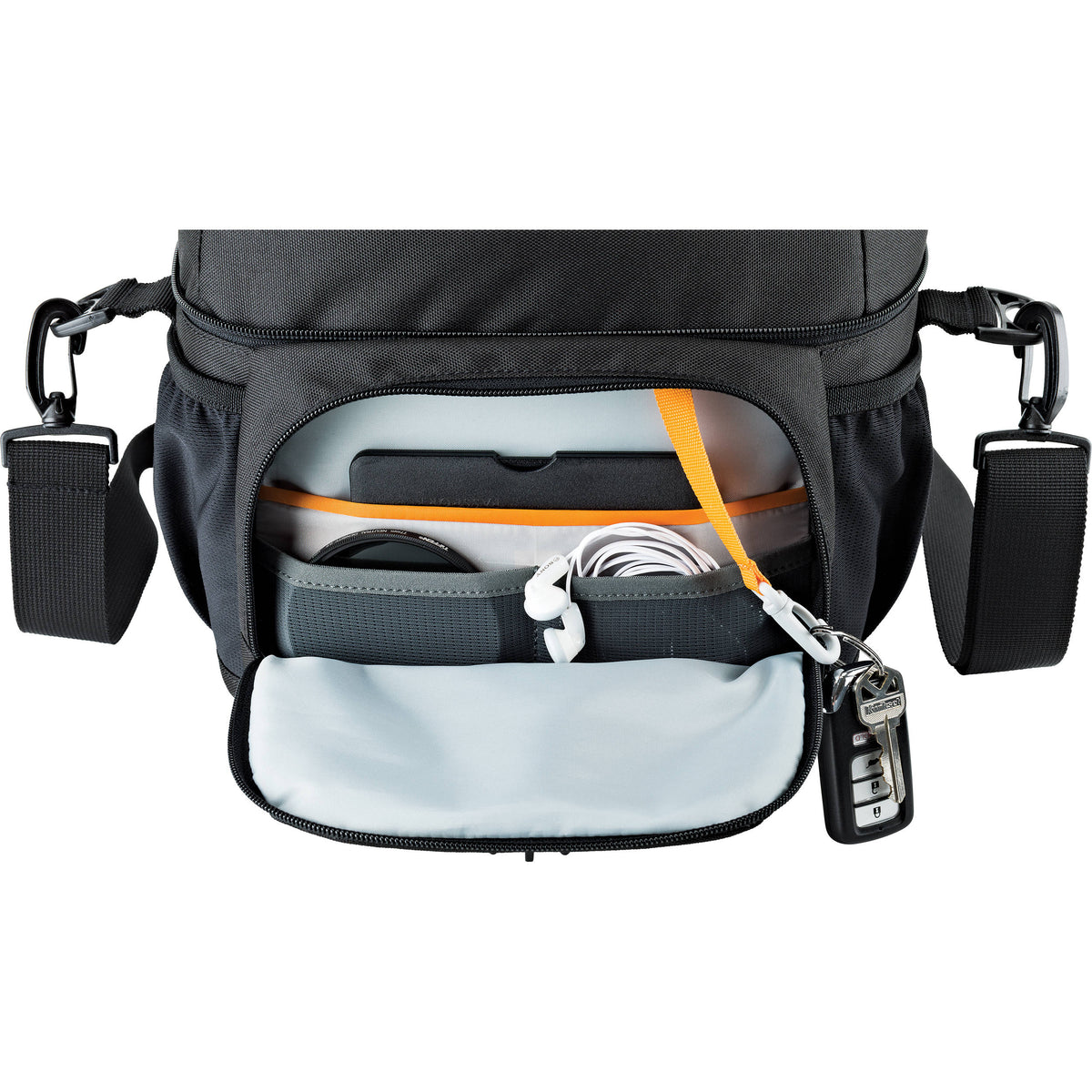 Bandolera Lowepro Nova 180 AW II (Negro) - detalle