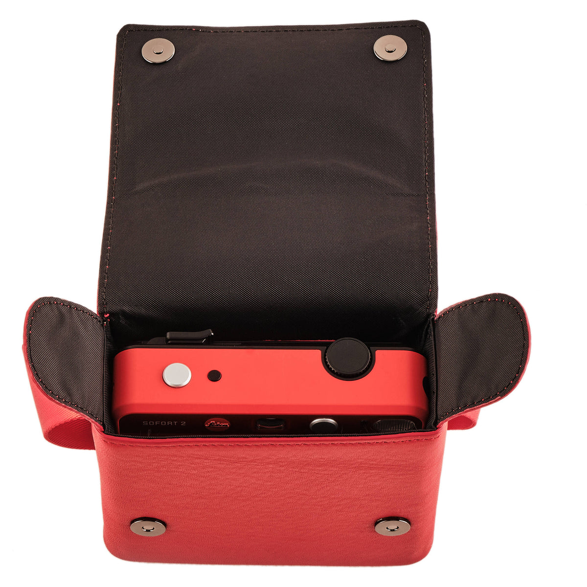Bandolera Oberwerth Micro para Leica Sofort 2 (Fire Rojo) - vista lateral