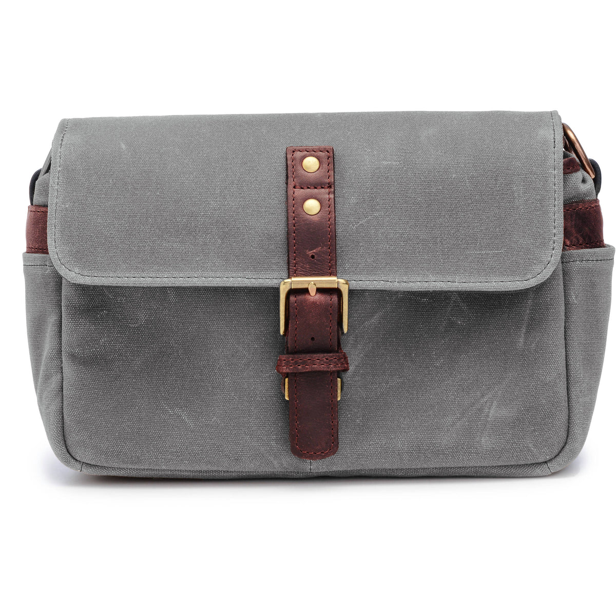 Bandolera ONA Bowery II (Smoke Gris Canvas) - vista lateral