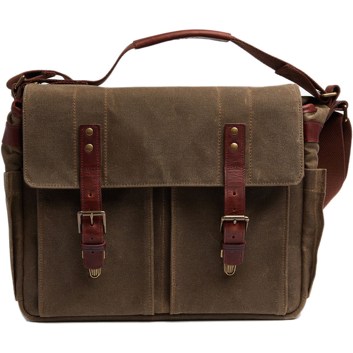 Bandolera ONA The Astoria Messenger (Field Beige) - vista trasera