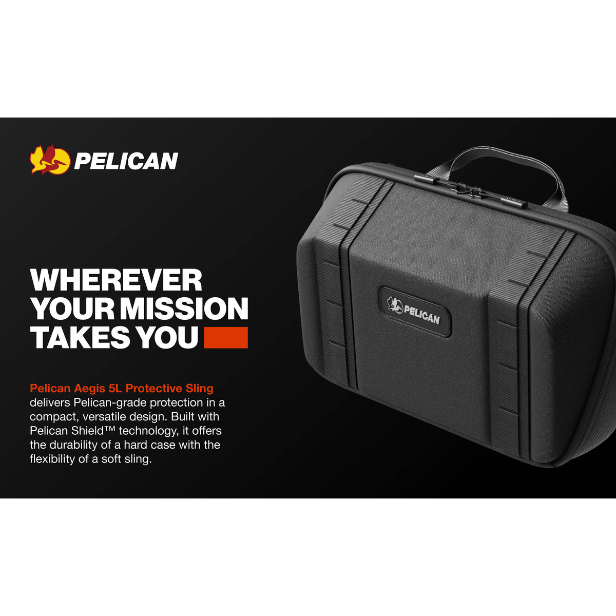 Bandolera Pelican AEGIS Protective Crossbody (Negro) - contenido de la caja