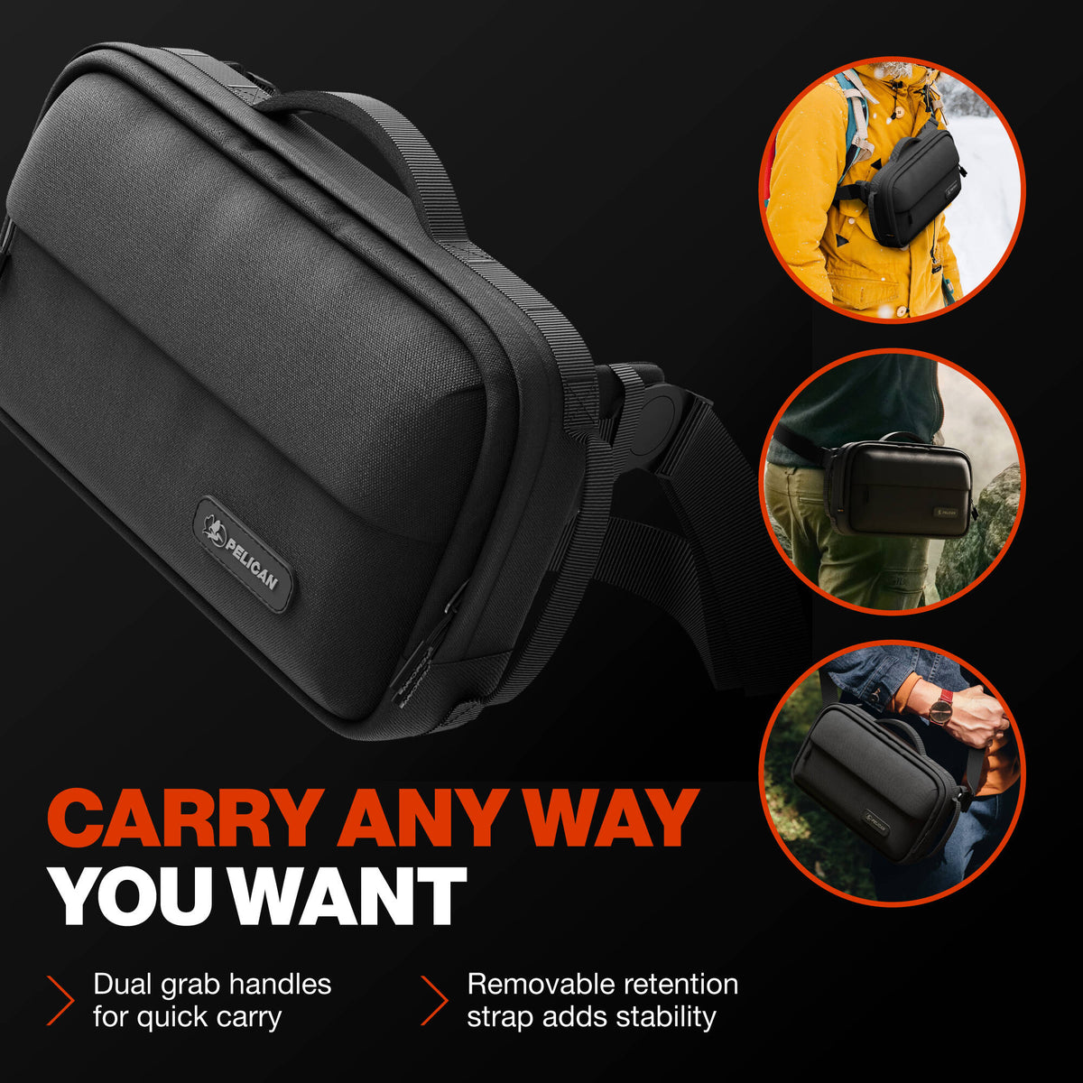 Bandolera Pelican AEGIS Sx5 Access Sling (Negro, Grande) - detalle