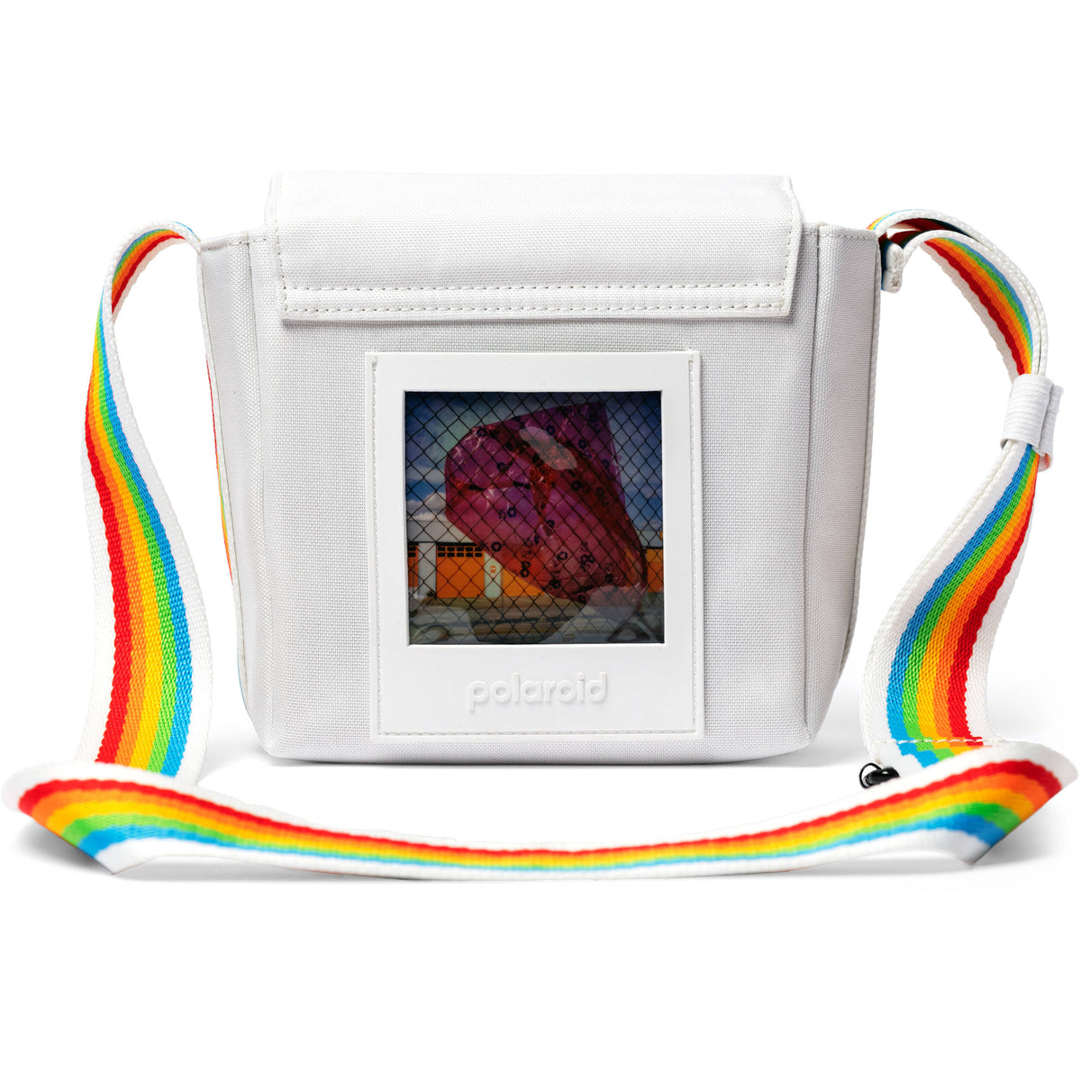 Bandolera Polaroid Now Spectrum (Blanco) - vista lateral