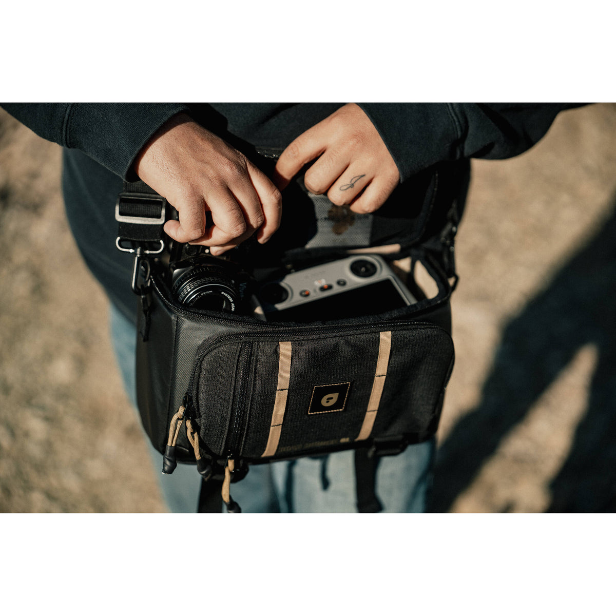 Bandolera PolarPro RoadRunner (Negro, 6L) - detalle