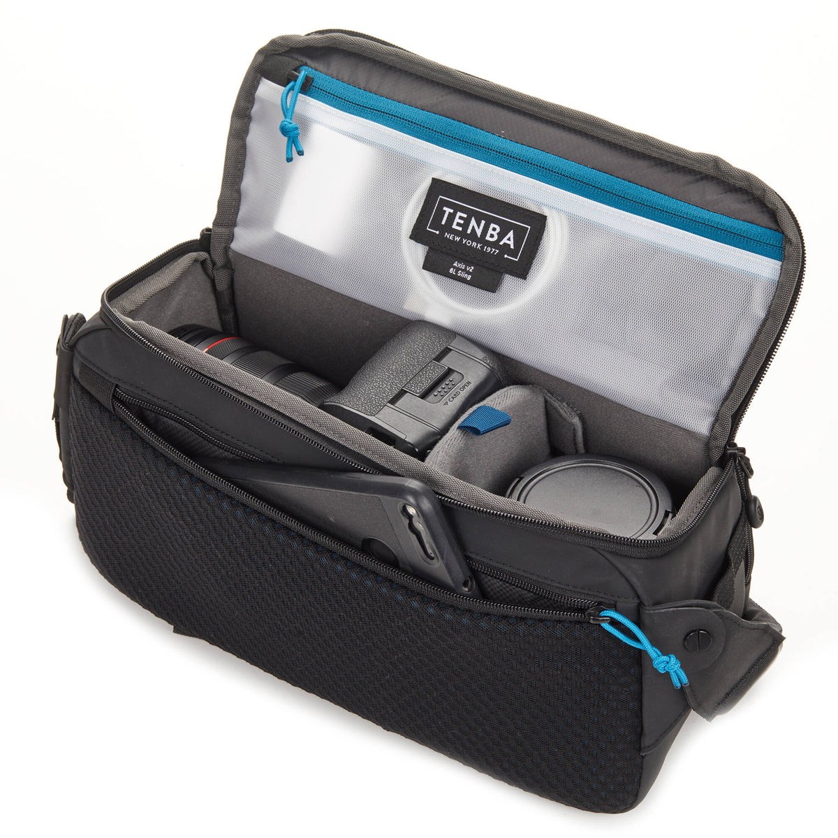 Bandolera Tenba AXIS V2 Sling (Negro, 6L) - vista trasera