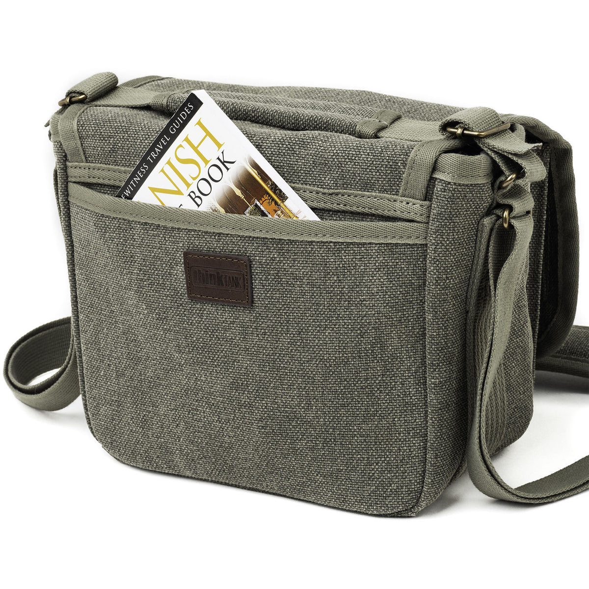 Bandolera Think Tank Photo Retrospective 4 V2.0 (Pinestone) - en uso