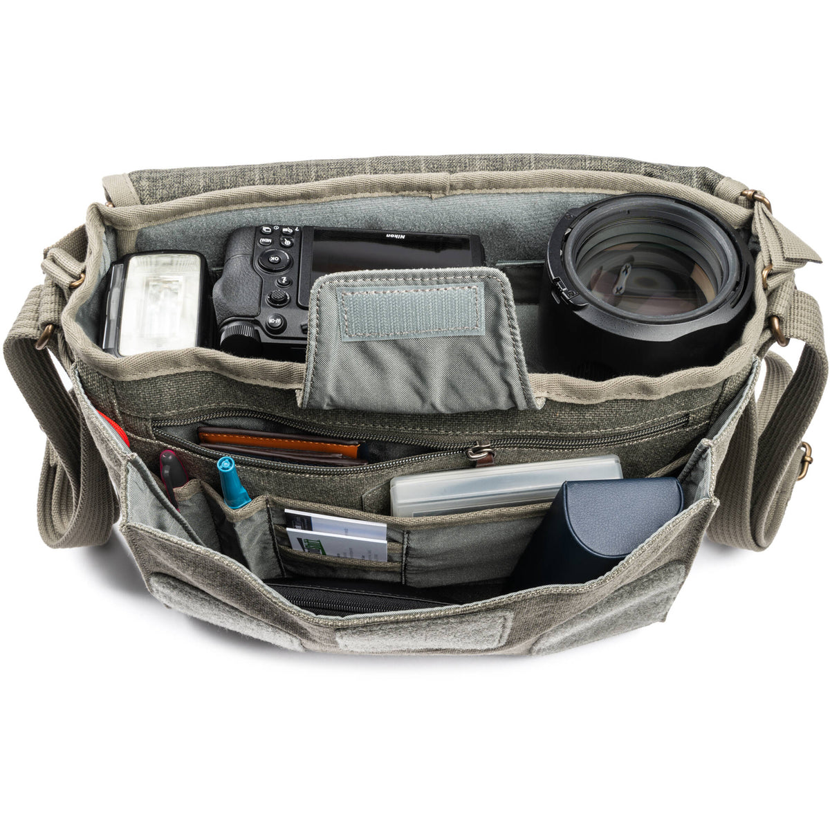 Bandolera Think Tank Photo Retrospective 7M (Pinestone) - vista trasera