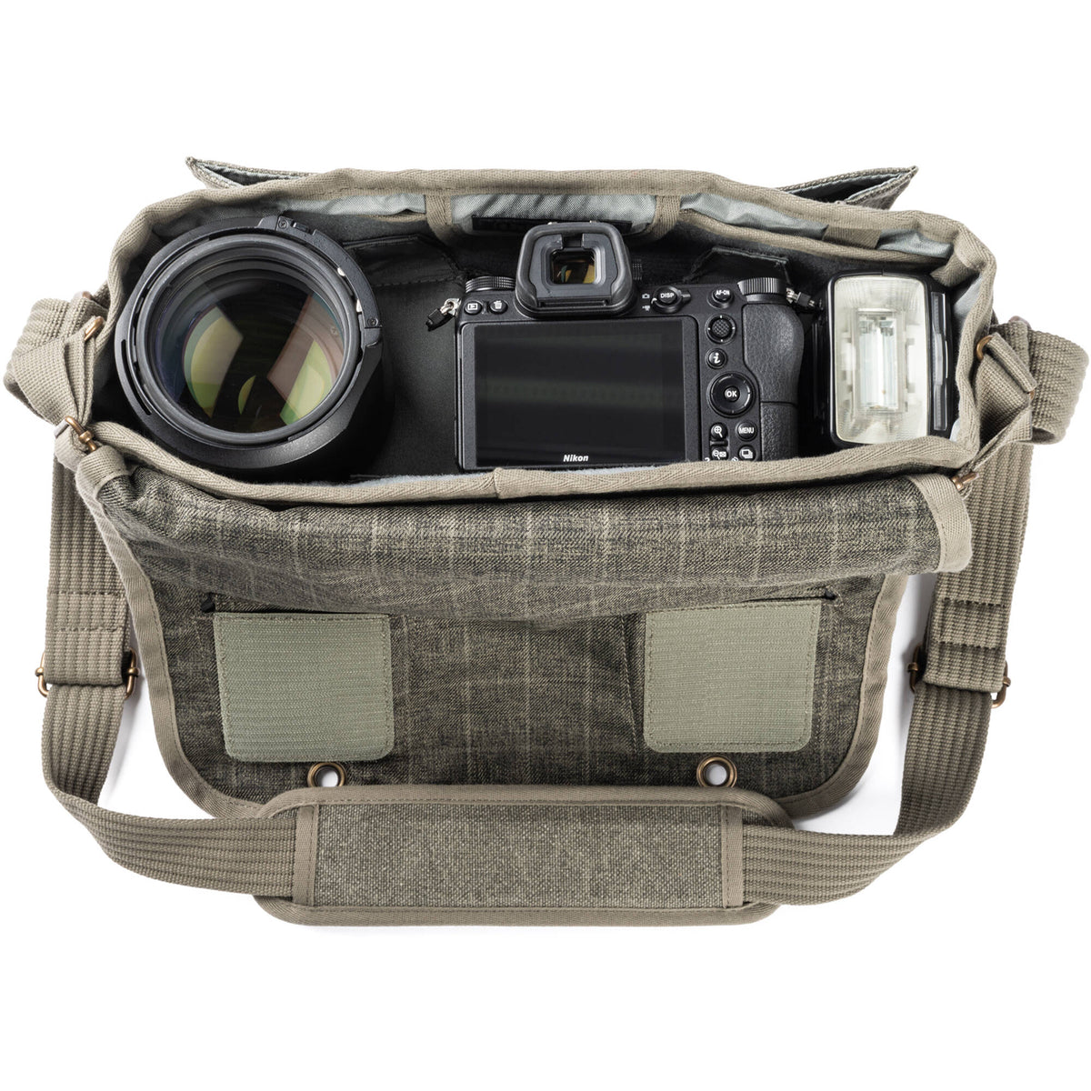 Bandolera Think Tank Photo Retrospective 7M (Pinestone) - vista lateral
