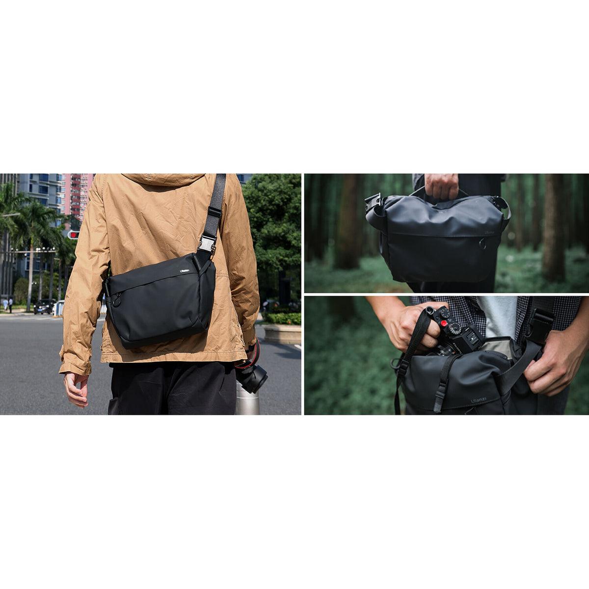 Bandolera Ulanzi Casual (Negro, 6L) - puertos y conexiones