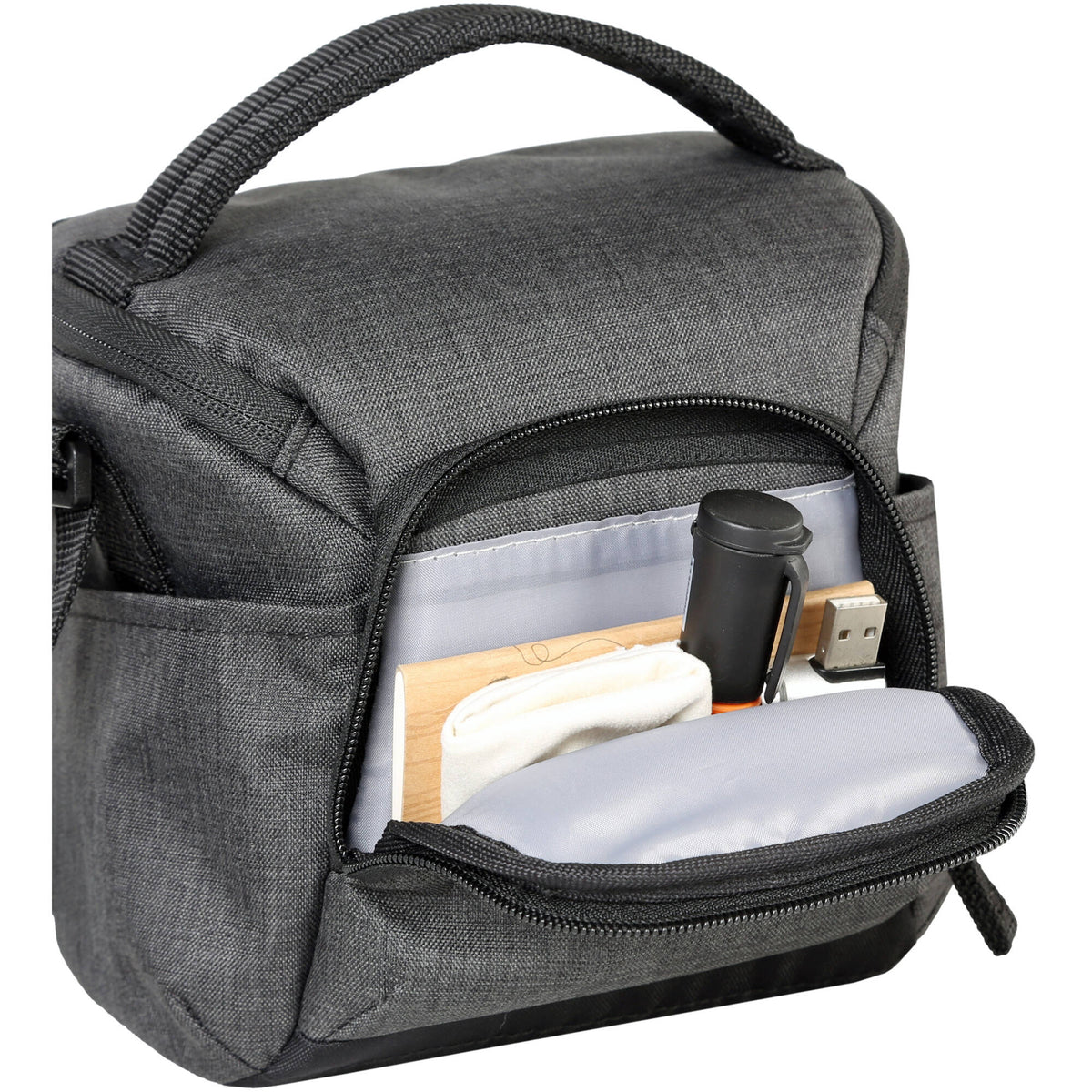 Bandolera Vanguard Vesta Aspire 15 (Gris, 2.8L) - contenido de la caja