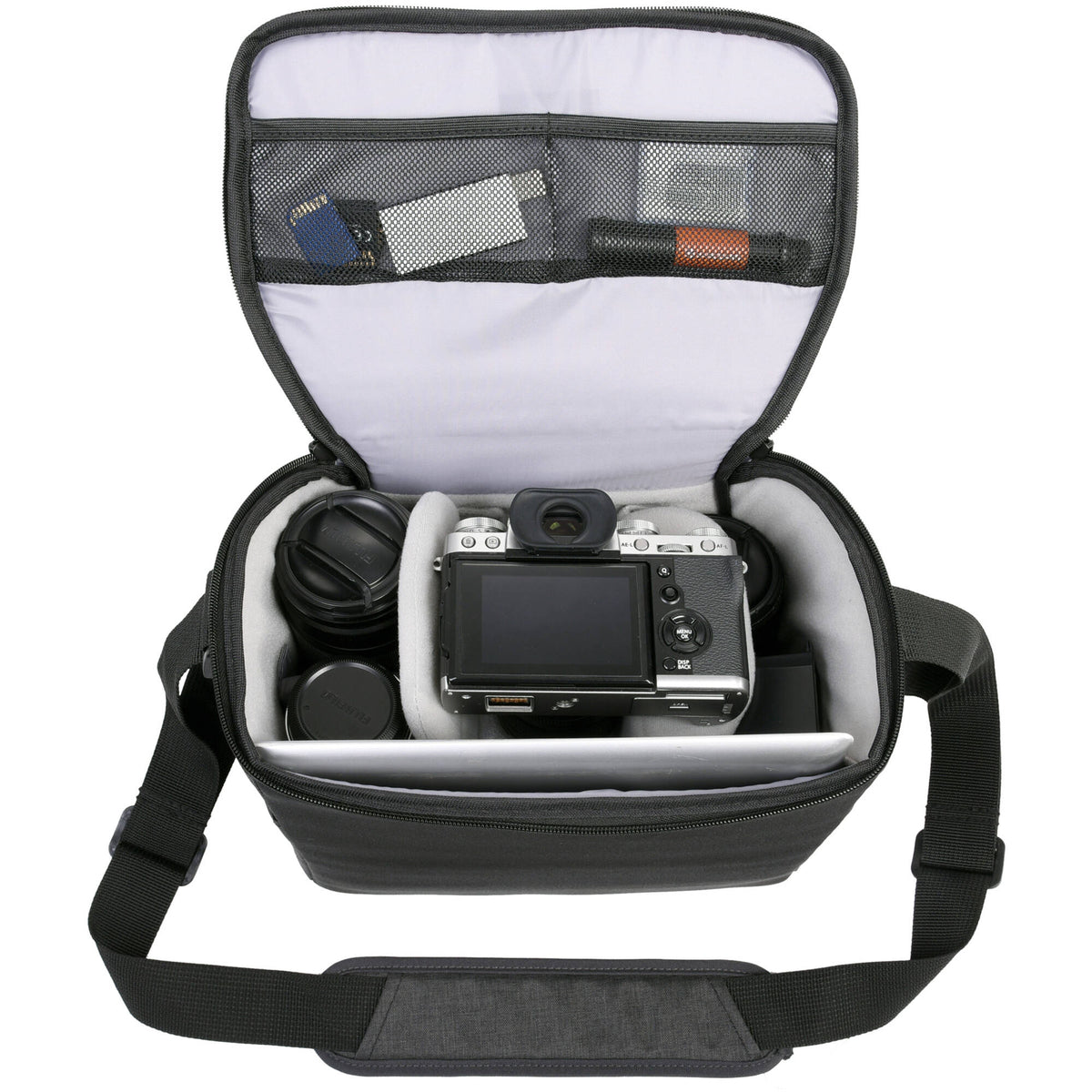 Bandolera Vanguard Vesta Aspire 25 (Gris, 9.3L) - puertos y conexiones