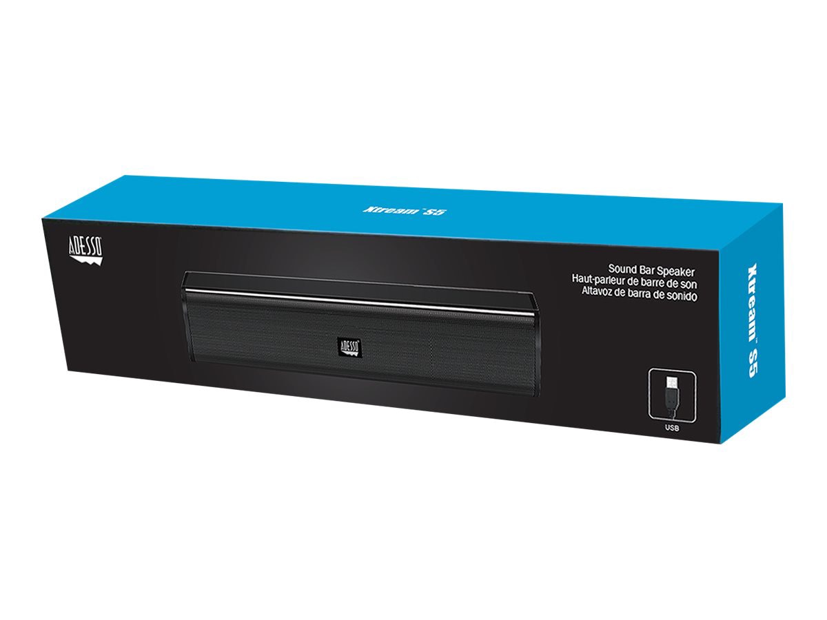 Barra de sonido Adesso Xtream S5 USB-Powered Desktop Computer Sound Bar Speaker - vista 4