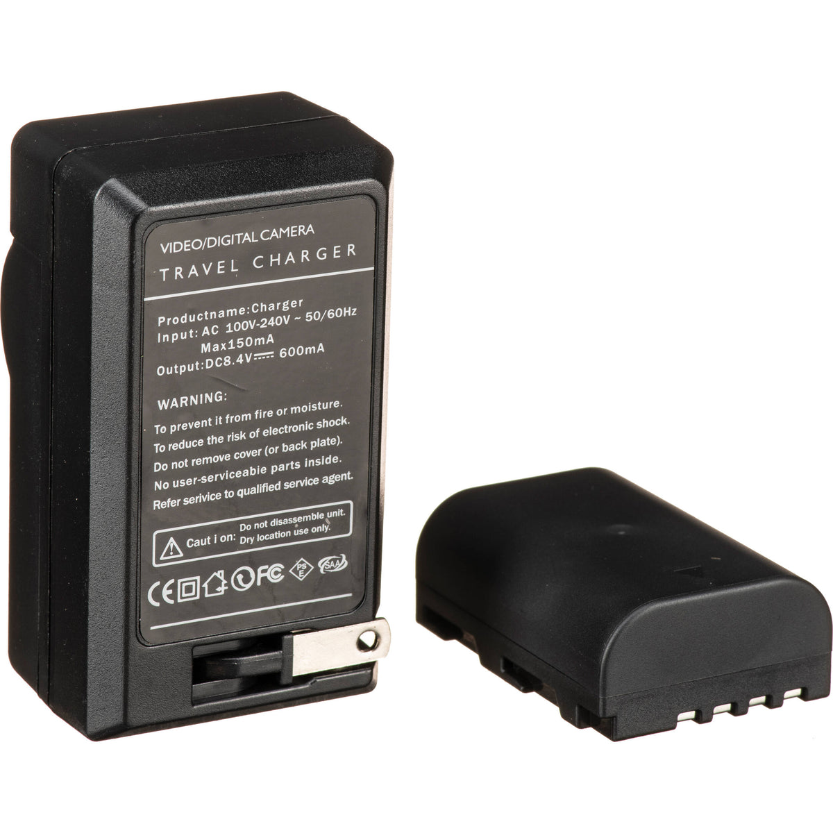Batería Bescor DMW-BLF19 y cargador kit para Select Panasonic Cameras - vista trasera