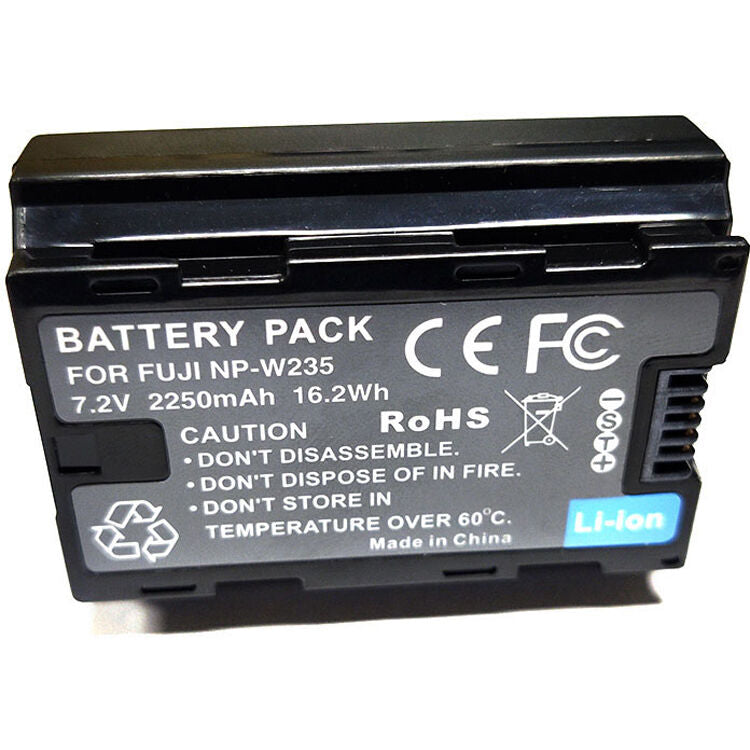 Batería Bescor Fuji Style NPW235 y cargador kit - vista trasera