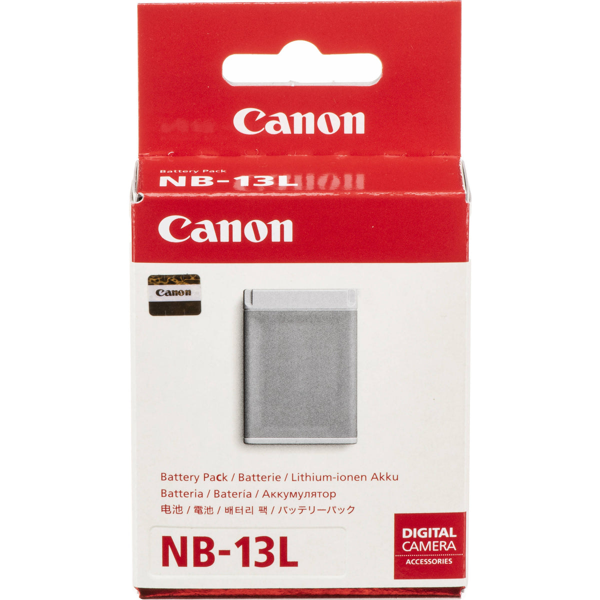 Batería Canon NB-13L (3.6V, 1250mAh) - vista frontal