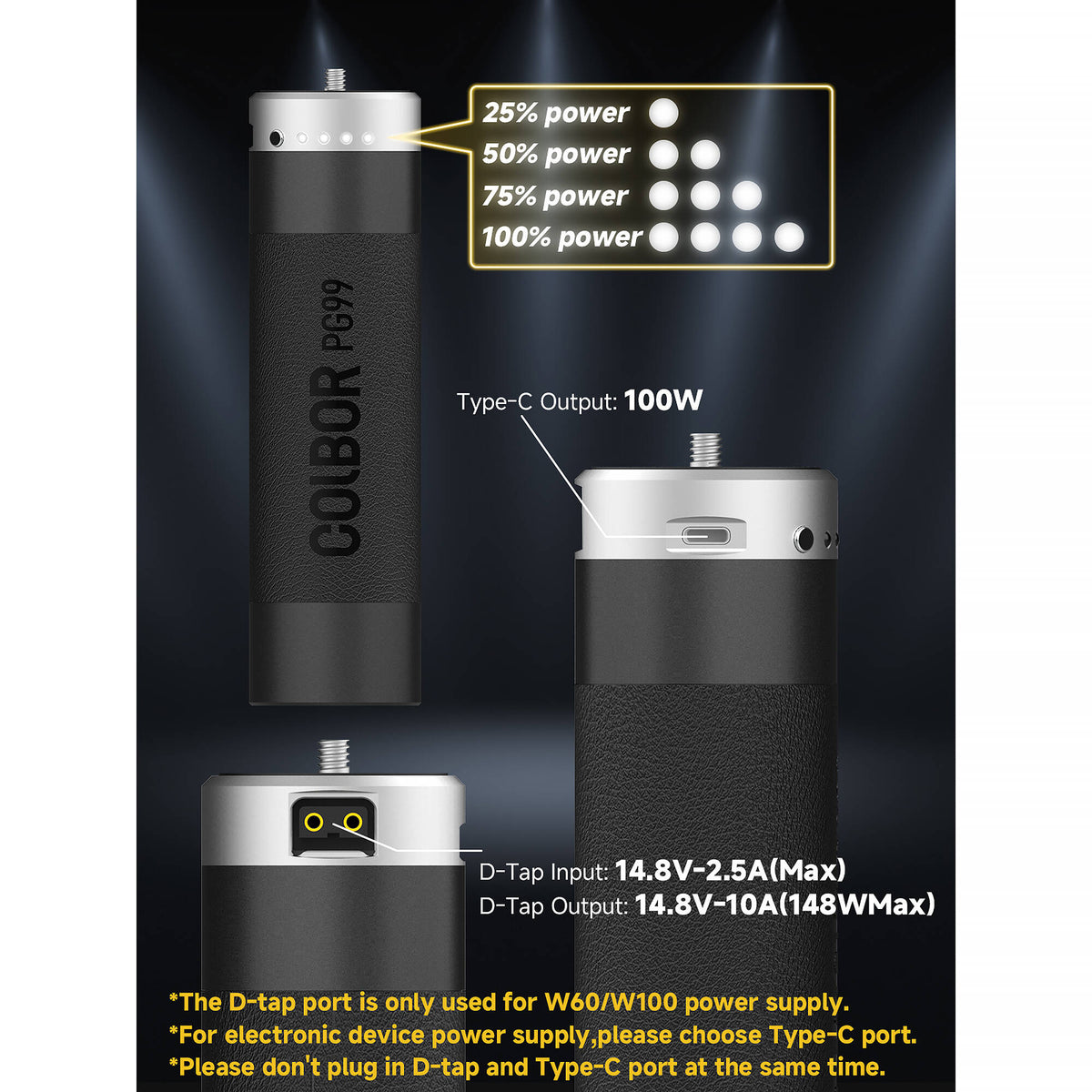 Batería COLBOR PG99 Power de empuñadura para CL60, CL100X y Wonder serie - en uso