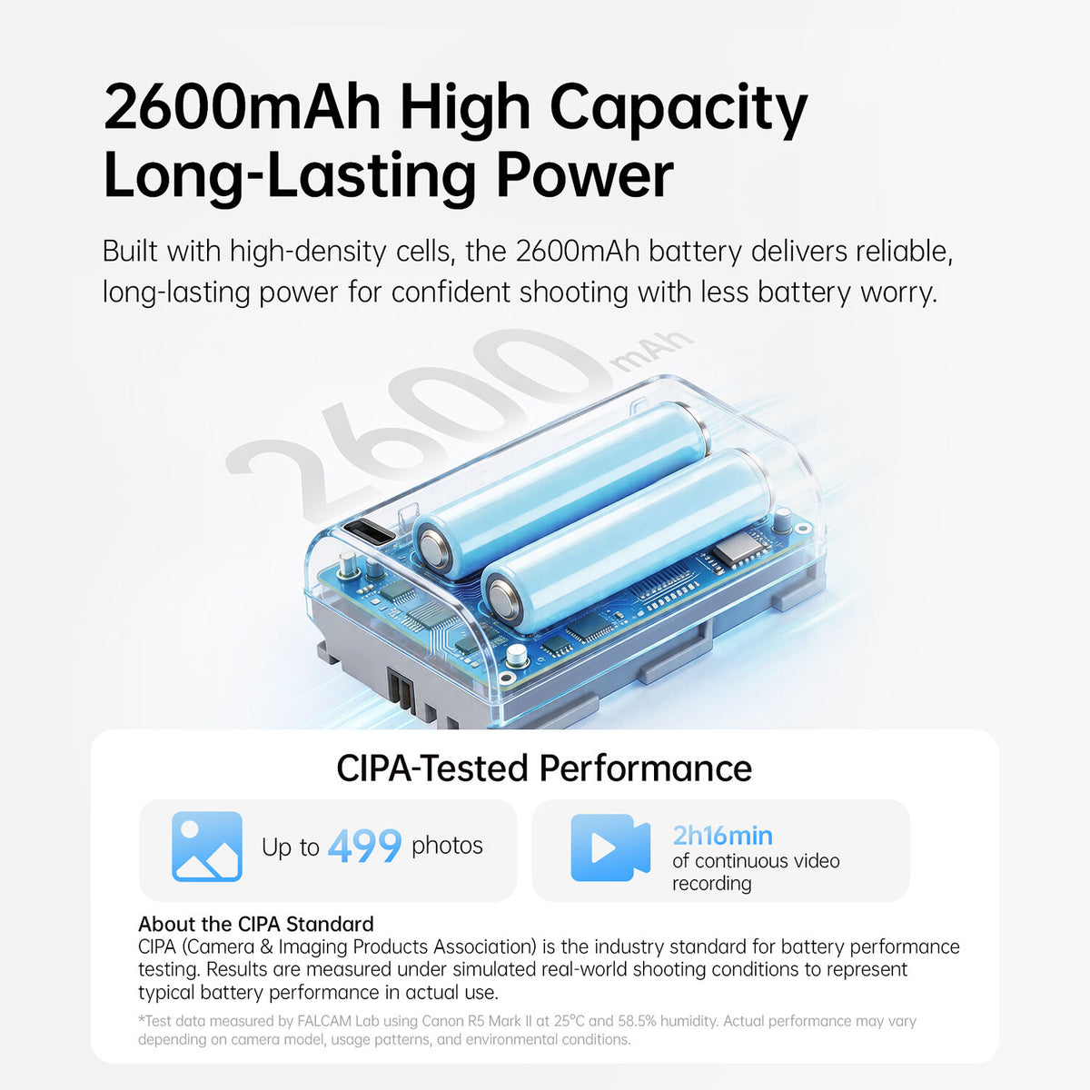 Batería Falcam TagBatt Direct-Charge LP-E6 (2600mAh) - detalle
