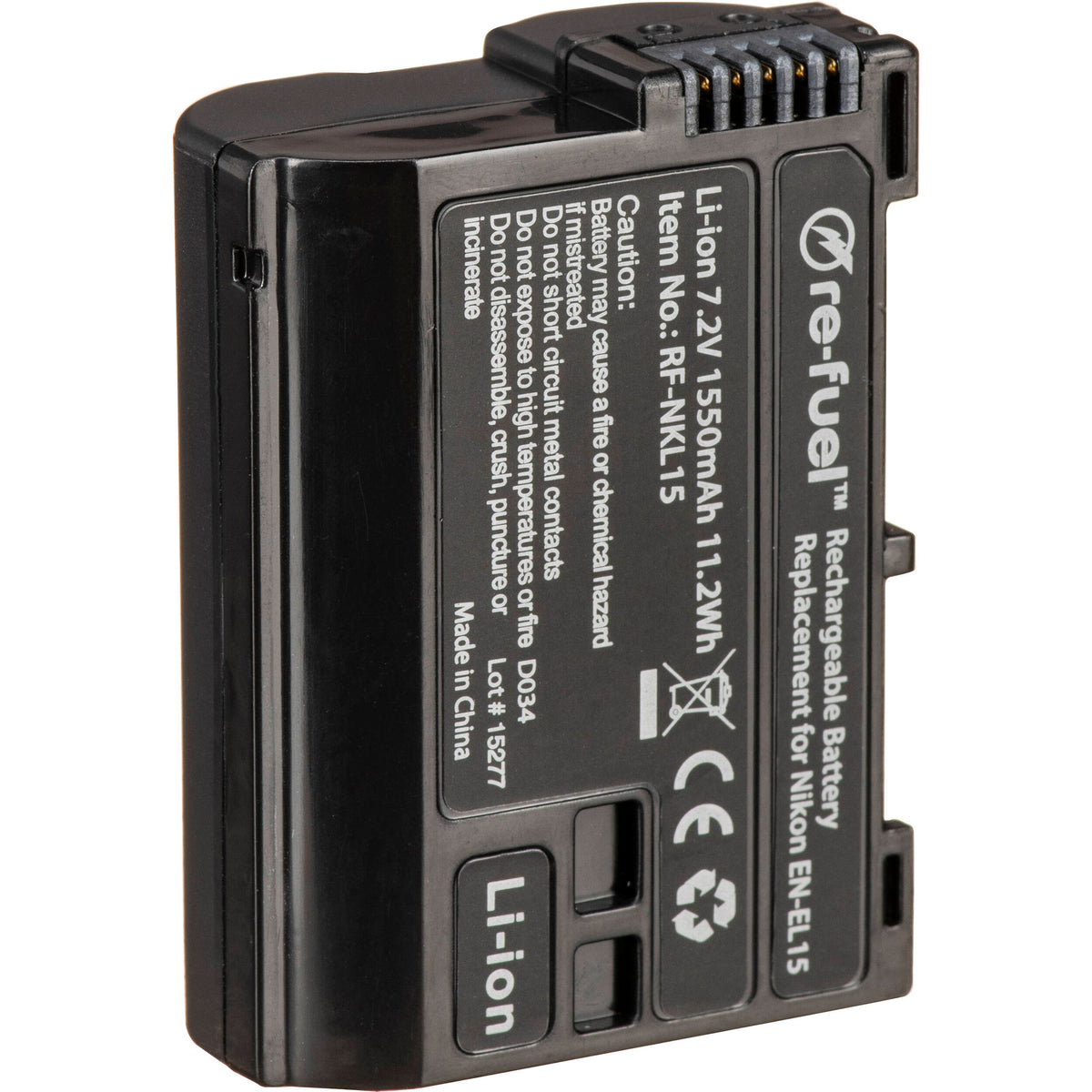 Batería General Brand Re-Fuel EN-EL15 (1550mAh) - vista frontal
