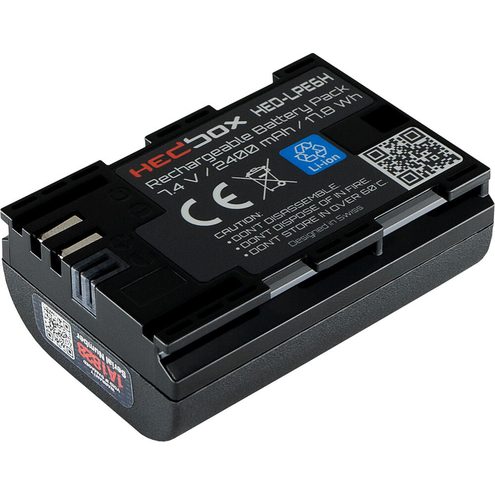 Batería Hedbox HED-LPE6H para Canon (2400mAh) - vista frontal