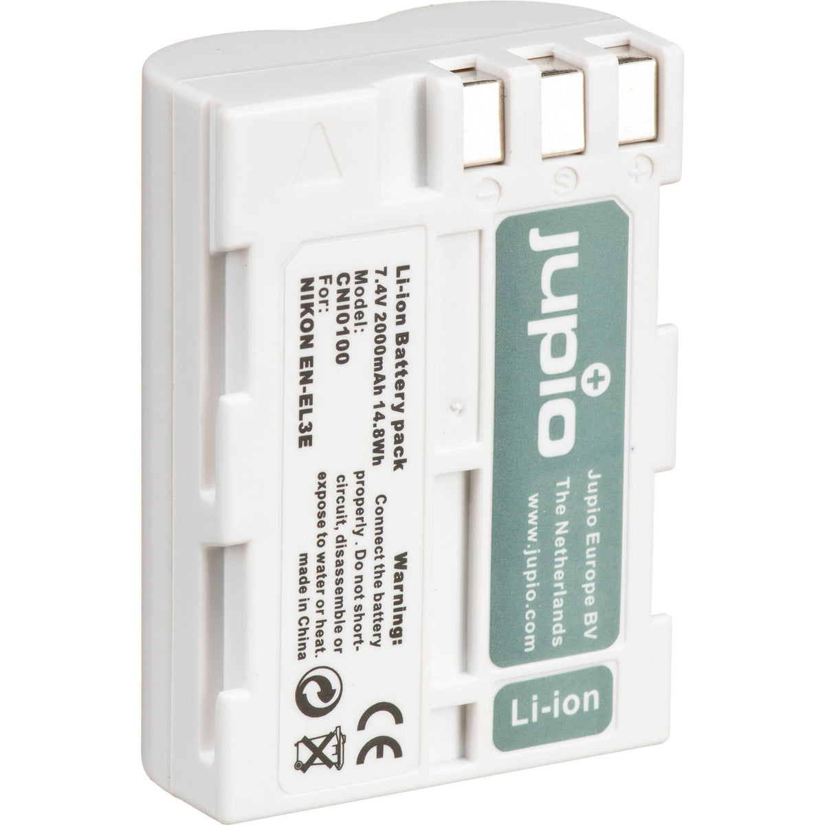 Batería Jupio EN-EL3E Ultra (7.4V, 2000mAh) - vista frontal