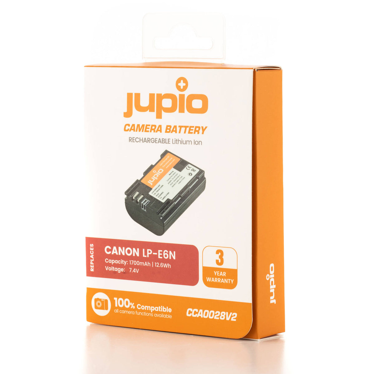 Batería Jupio LP-E6N (7.4V, 1700mAh) - vista lateral