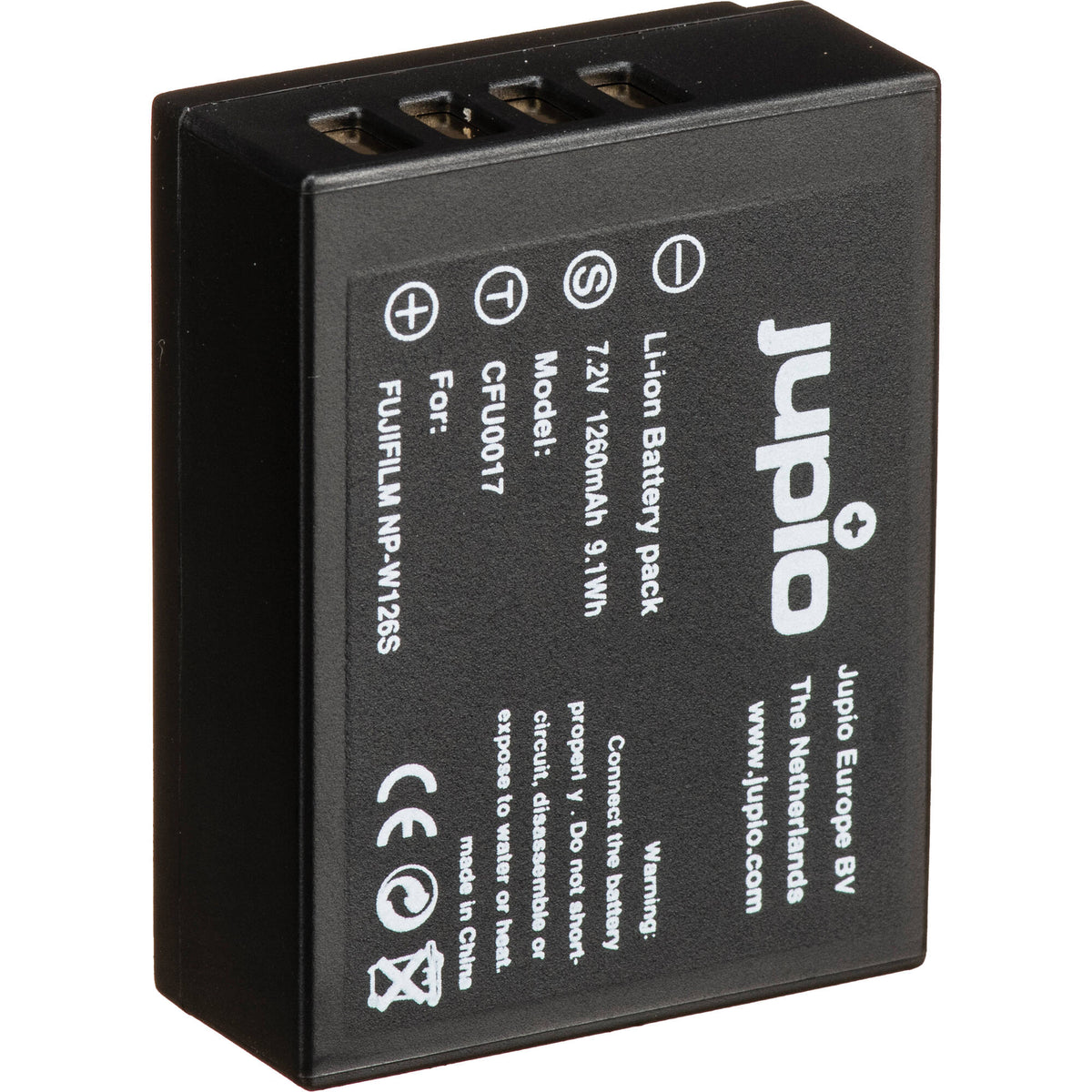 Batería Jupio NP-W126S (7.2V, 1260mAh) - vista frontal