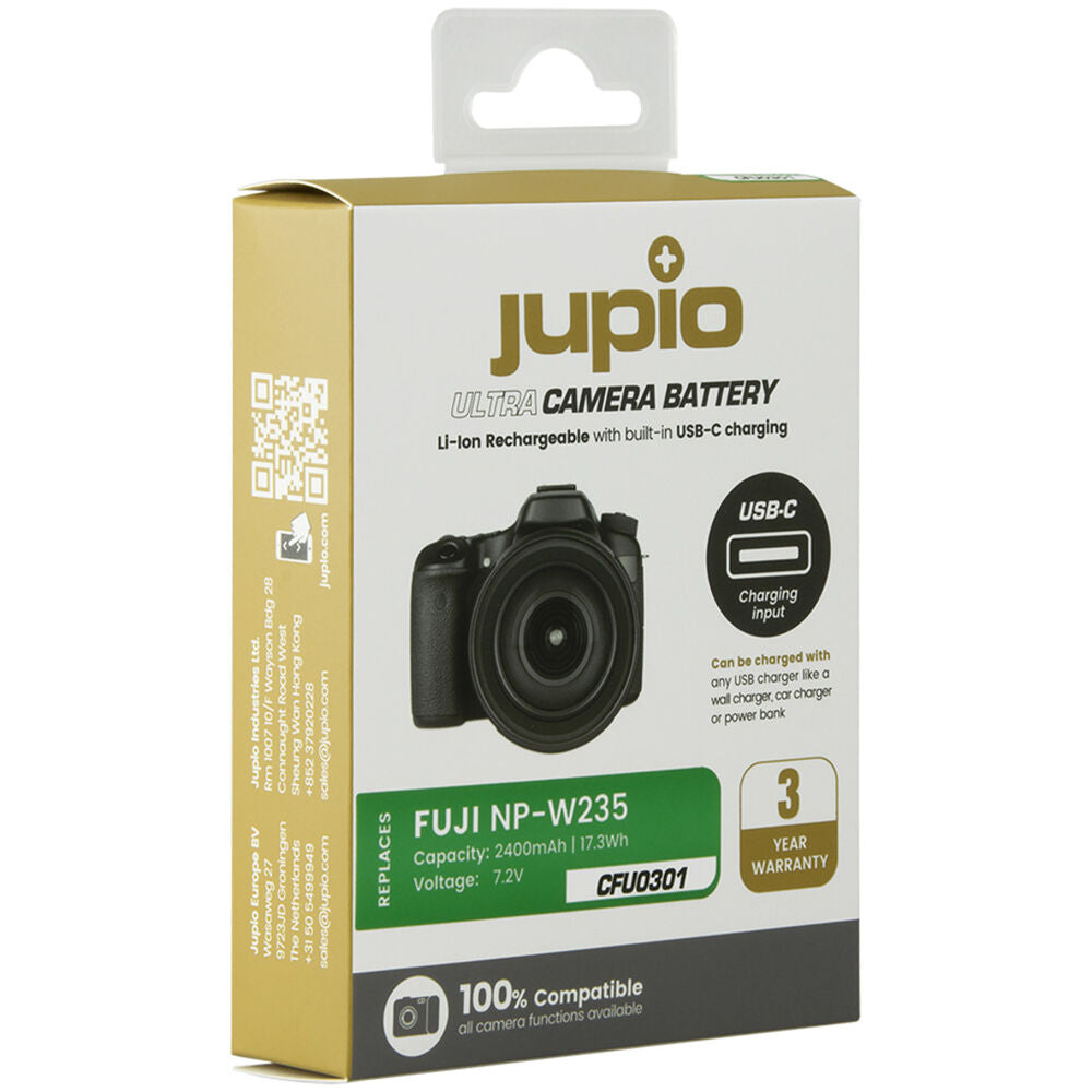 Batería Jupio NP-W235 Ultra C con USB-C Charging Port - vista lateral