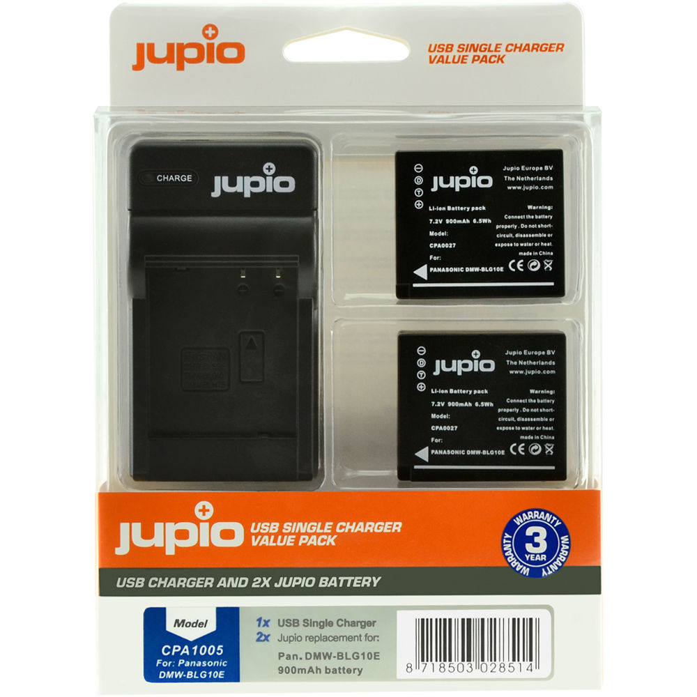 Batería Jupio Pair of DMW-BLG10 y USB Single cargador Value unidades - vista principal