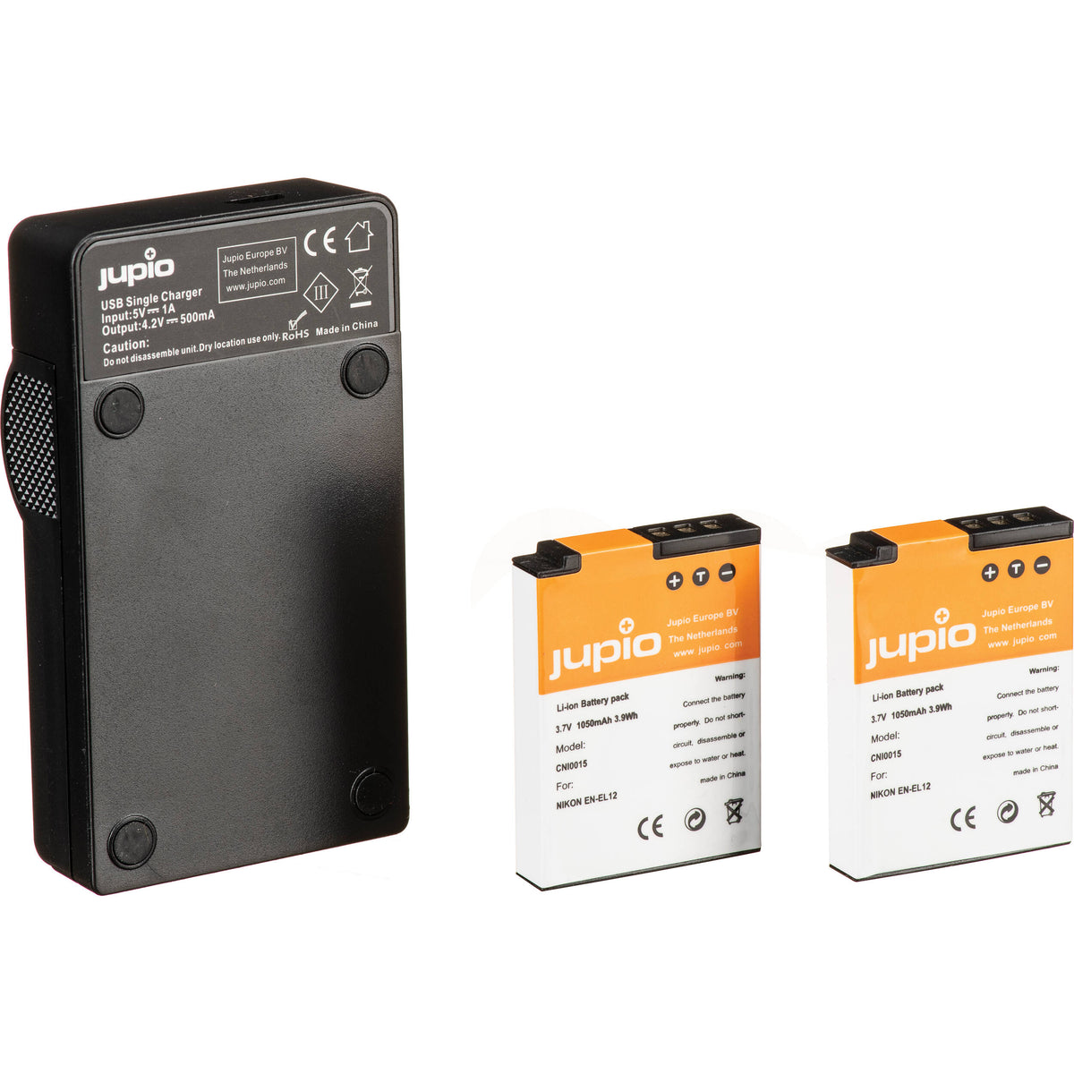 Batería Jupio Pair of EN-EL12 y USB Single cargador Value unidades - vista frontal